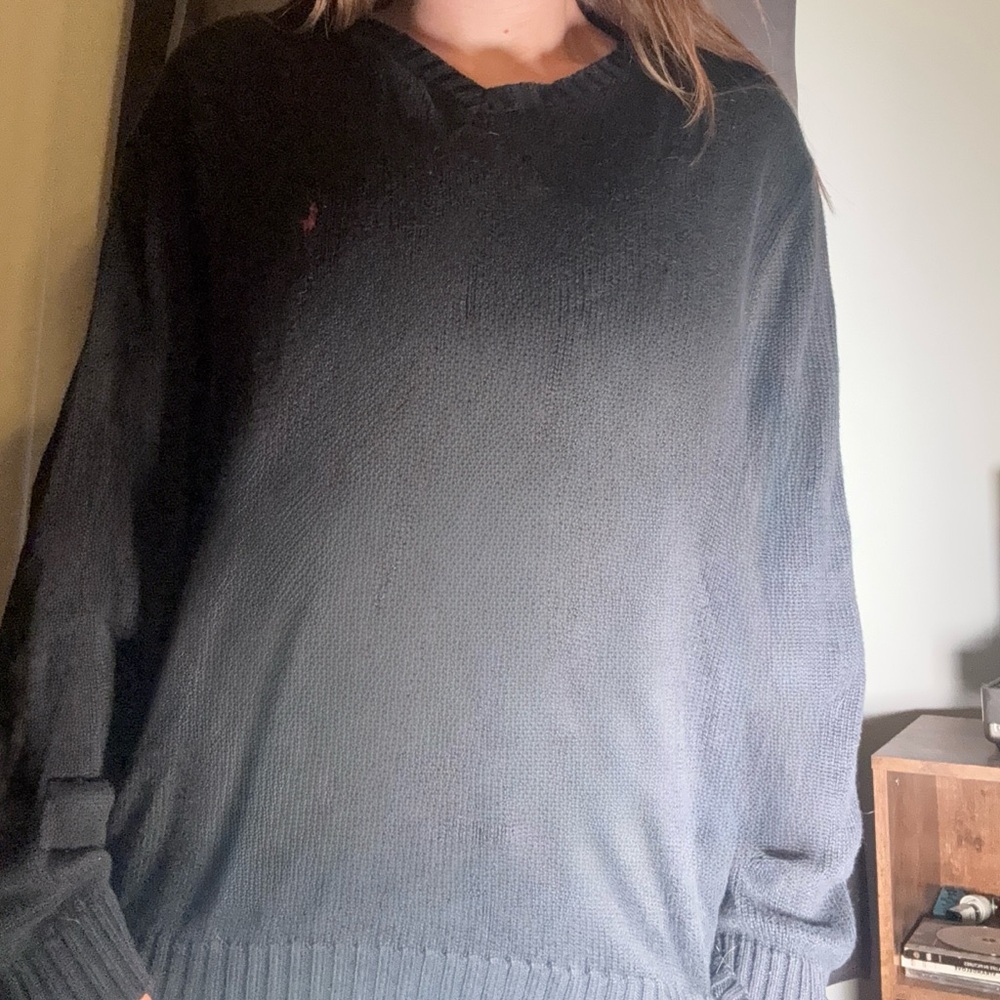 “Ralph Lauren” Black V-Neck Sweater